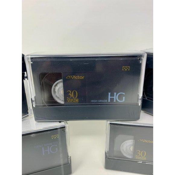 5 Victor HG 30 Blank VHS-C Cassette Tapes New - Picture 3 of 3